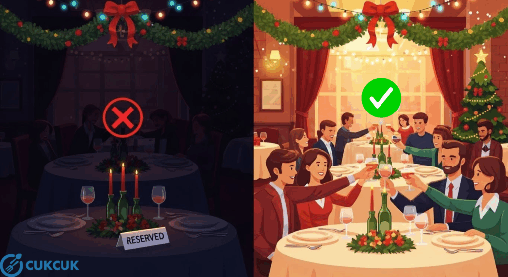 Weihnachtsfeier ohne Gäste