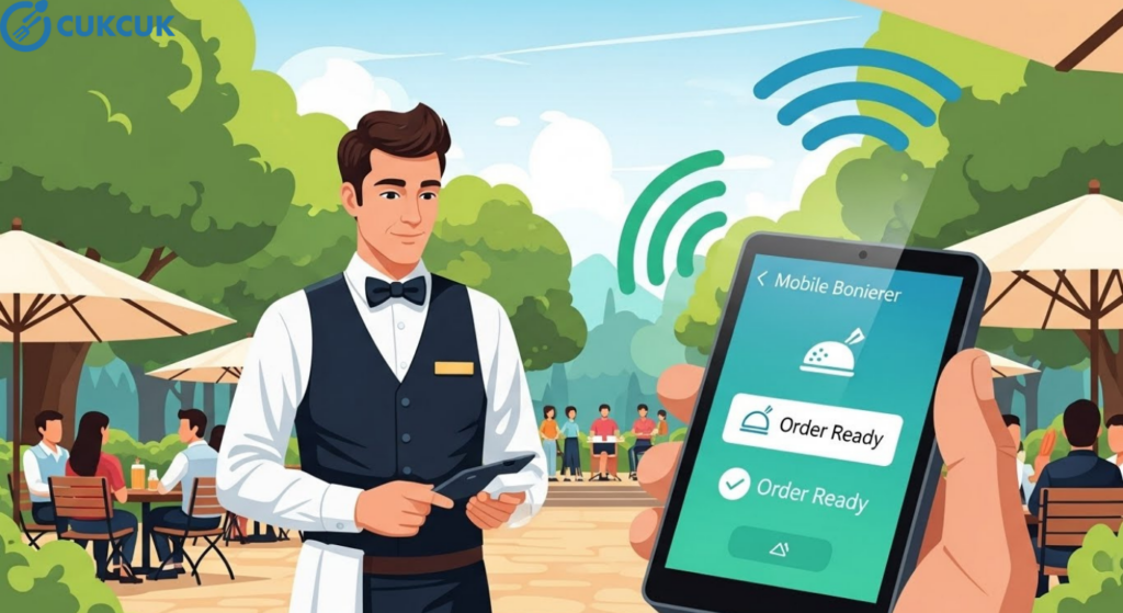 Order ready, geräuschlose Mitteilung