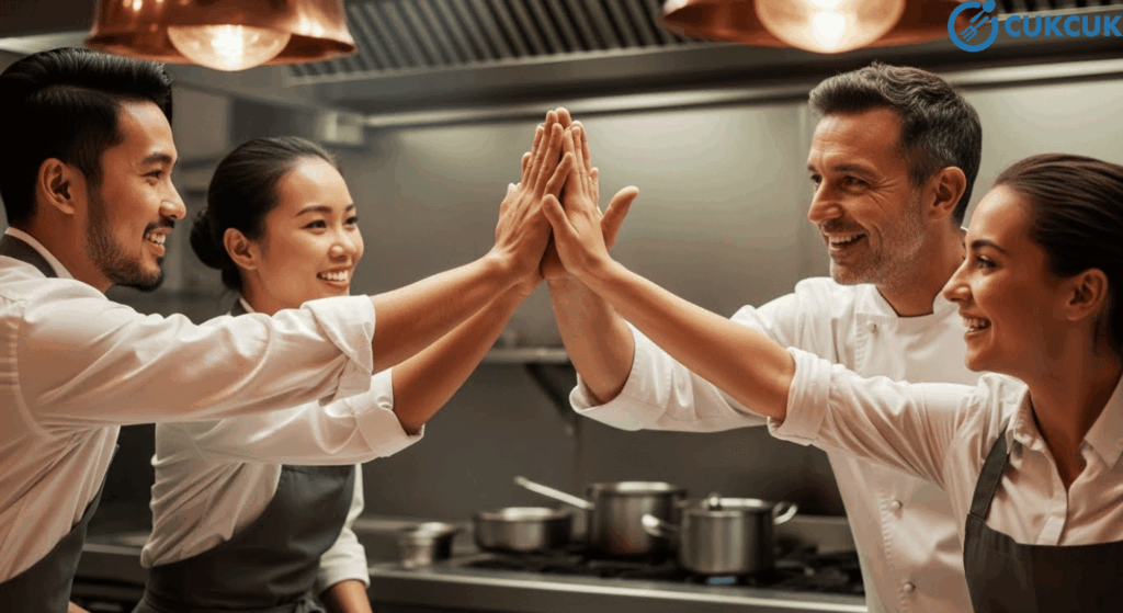 Körperliche Entlastung und Ruhe in der Küche