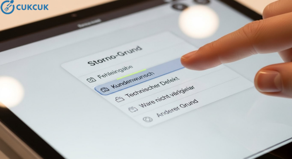 Transparente Stornierungen